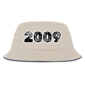 2009 - Kids’ Bucket Hat - ecru/navy - Front