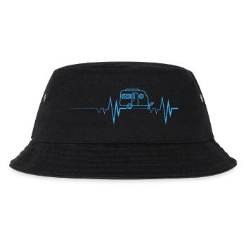 Heartbeat Camping-Wohnwagen - Kinder Bucket Hat - Schwarz - Vorne