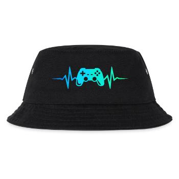 Gamer Herzschlag Gaming Controller Gamepad Zocker - Kinder Bucket Hat - Schwarz - Vorne