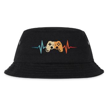 Gamer Herzschlag Gaming Controller Gamepad Zocker - Kinder Bucket Hat - Schwarz - Vorne