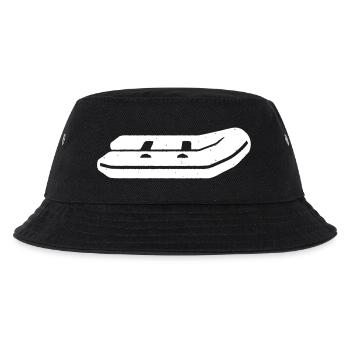 Schlauchboot Paddeln Boot Vektor - Kinder Bucket Hat - Schwarz - Vorne