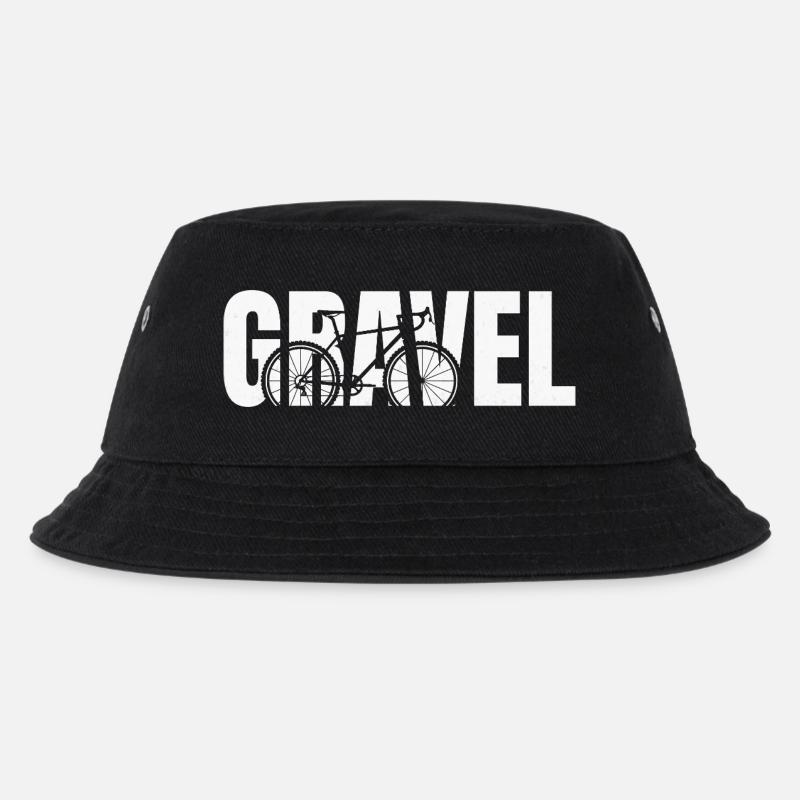 Gravel Typography - Kinder Bucket Hat - Schwarz