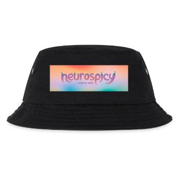 neurospicy – mild to wild - Kinder Bucket Hat - Schwarz - Vorne