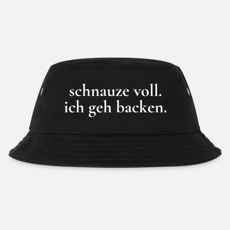 Snout full, I'm going to bake - Kids’ Bucket Hat - black