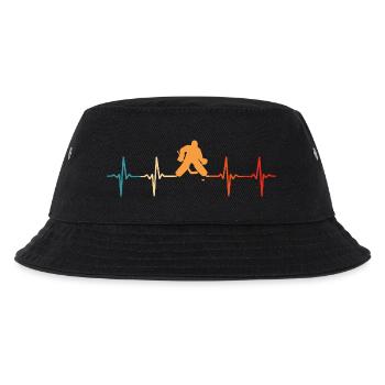 Eishockey Torwart Herzschlag Eishockey Torwart - Kinder Bucket Hat - Schwarz - Vorne