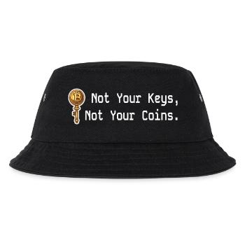 Not Your Keys Not Your Coins Crypto Kryptowährung - Kinder Bucket Hat - Schwarz - Vorne