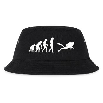 Geschenkidee für eine Freediverin mit Apnoetauchen - Kinder Bucket Hat - Schwarz - Vorne