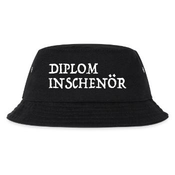 Ingenieur Wortspiel Diplom Inschenör - Kinder Bucket Hat - Schwarz - Vorne