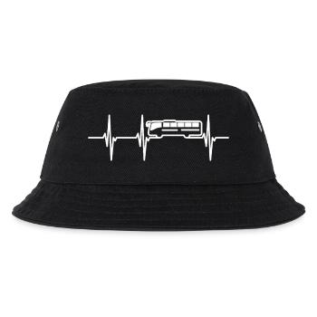 Heartbeat Bus - Kids’ Bucket Hat - black - Front