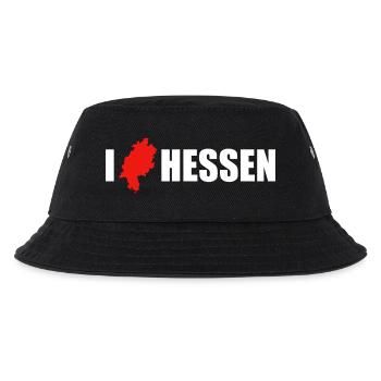 I Love Hessen - Kinder Bucket Hat - Schwarz - Vorne