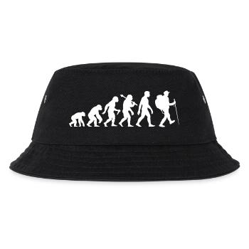 Hikers Evolution Hiking Bergsteiegen - Kids’ Bucket Hat - black - Front