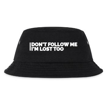 DON'T FOLLOW ME - Kinder Bucket Hat - Schwarz - Vorne