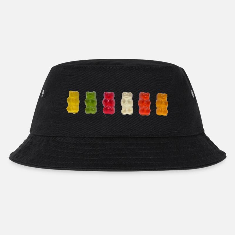 Gummibären - Kinder Bucket Hat - Schwarz
