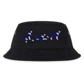 Sitz Platz Steh Border Collie Vektor - Kinder Bucket Hat - Schwarz - Vorne