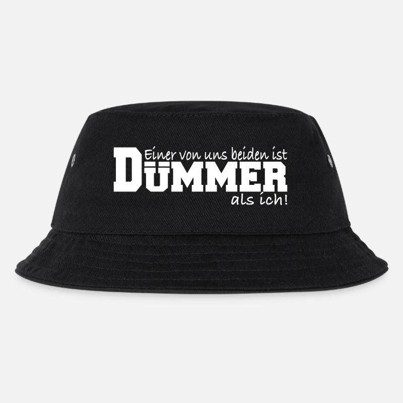 Einer von uns dümmer als ich lustiger Spruch - Kinder Bucket Hat - Schwarz