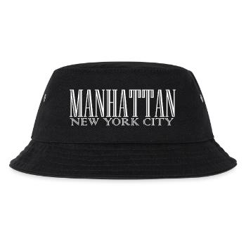 Manhattan Skyline Silhouette Print - Kinder Bucket Hat - Schwarz - Vorne