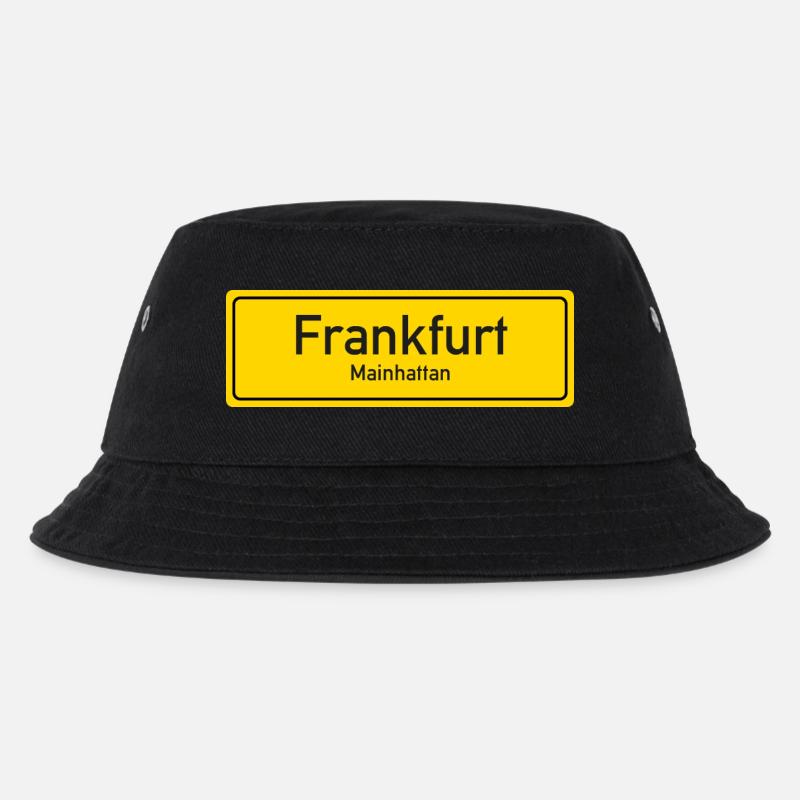Frankfurter Ortsschild Deutschland - Kinder Bucket Hat - Schwarz