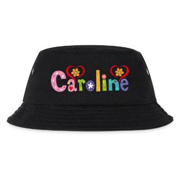 Nom de Caroline personnalisé - Bob Enfant - noir - Devant