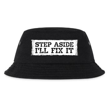 Treten Sie beiseite, ich werde es reparieren, um die Reparatur des Mechanikers zu reparieren - Kinder Bucket Hat - Schwarz - Vorne