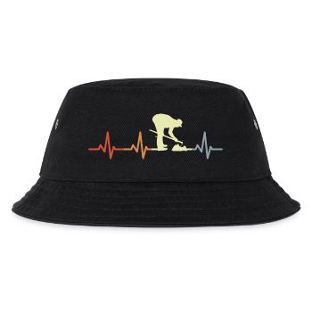 Landwirt Kardiogramm - Kinder Bucket Hat - Schwarz - Vorne