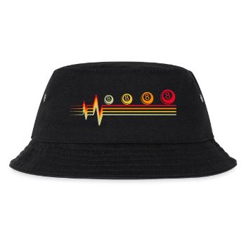 Billard-Herzschlag - Kinder Bucket Hat - Schwarz - Vorne