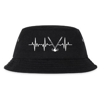 Feldhockey Herzschlag - Kinder Bucket Hat - Schwarz - Vorne