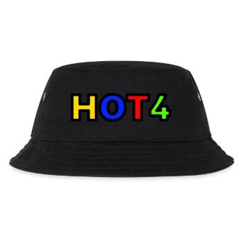 Hot4 color Design - Kinder Bucket Hat - Schwarz - Vorne