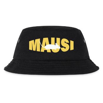 MAUSI - Kinder Bucket Hat - Schwarz - Vorne