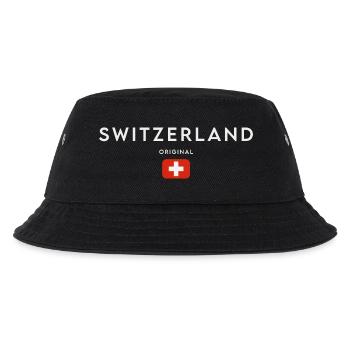 Flagge der Schweiz, Schweizer Stolz - Kinder Bucket Hat - Schwarz - Vorne