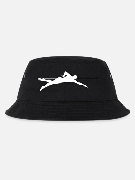 Dynamischer Sprinter Liniengrafik - Kinder Bucket Hat - Schwarz