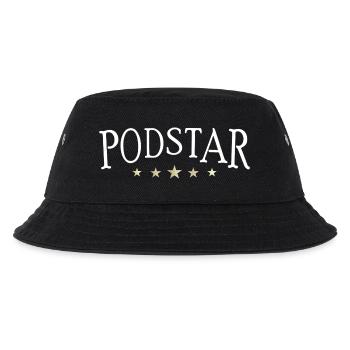 Podstar, 5 Star Podcaster - Kids’ Bucket Hat - black - Front