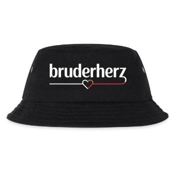 Bruderherz Brüder Großer Bro Spruch Kleiner Bruder - Kinder Bucket Hat - Schwarz - Vorne