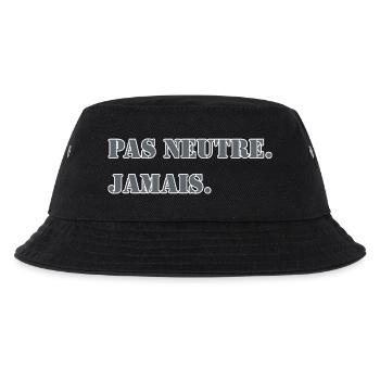 NICHT NEUTRAL. NIEMALS. - Kinder Bucket Hat - Schwarz - Vorne