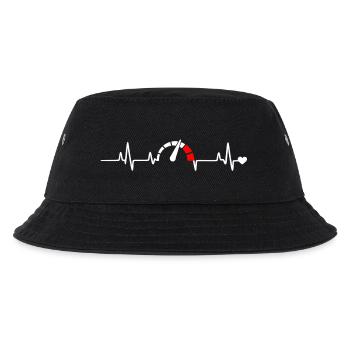 Heartbeat with rev counter - Kids’ Bucket Hat - black - Front