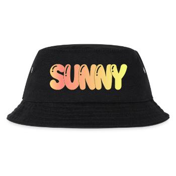 Sunny Retro Gradient - Kinder Bucket Hat - Schwarz - Vorne