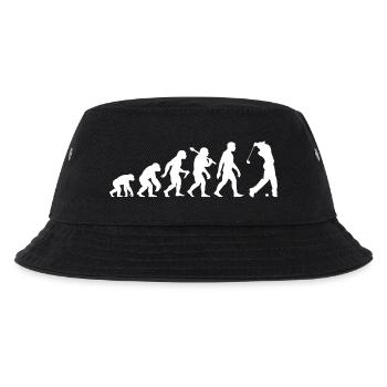 Golf Evolution for Men and Boys Retro Golfers - Kids’ Bucket Hat - black - Front