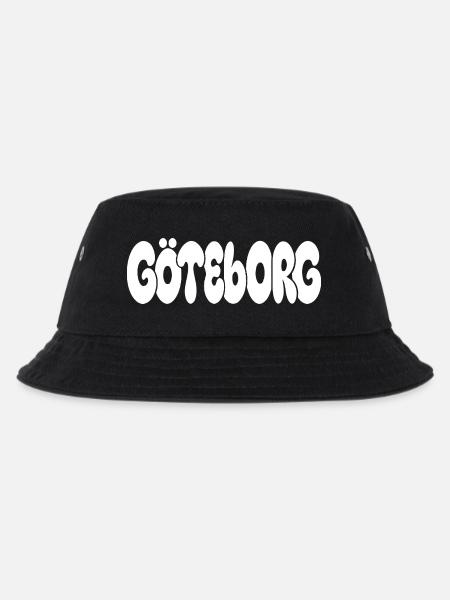 Göteborg Göteborg Retro Groovy Tippfehler Weiß - Kinder Bucket Hat - Schwarz