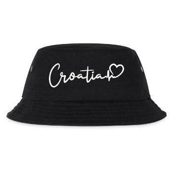 Croatia Herzschlag - Kinder Bucket Hat - Schwarz - Vorne