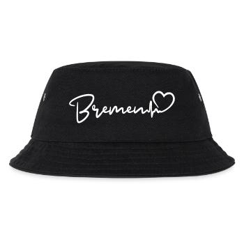 Bremen Herzschlag Hansestadt Bremen - Kinder Bucket Hat - Schwarz - Vorne