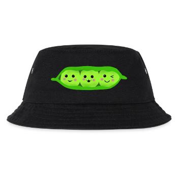 three_peas_in_a_pod - Kids’ Bucket Hat - black - Front