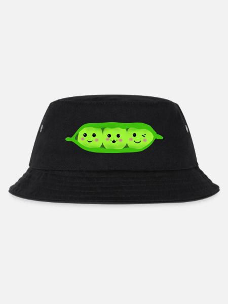 three pea in a pod - Kinder Bucket Hat - Schwarz