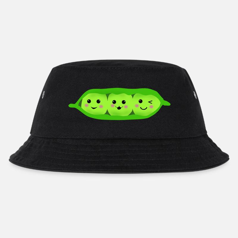 three pea in a pod - Kinder Bucket Hat - Schwarz