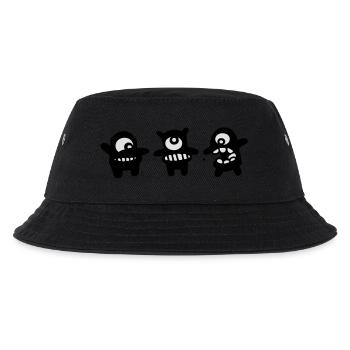 cartoon monsters trio - Kids’ Bucket Hat - black - Front