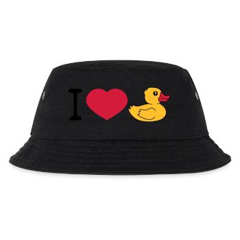 amour j'aime coeur canard grinçant canard caoutchouc canard de bain - Bob Enfant - noir - Devant