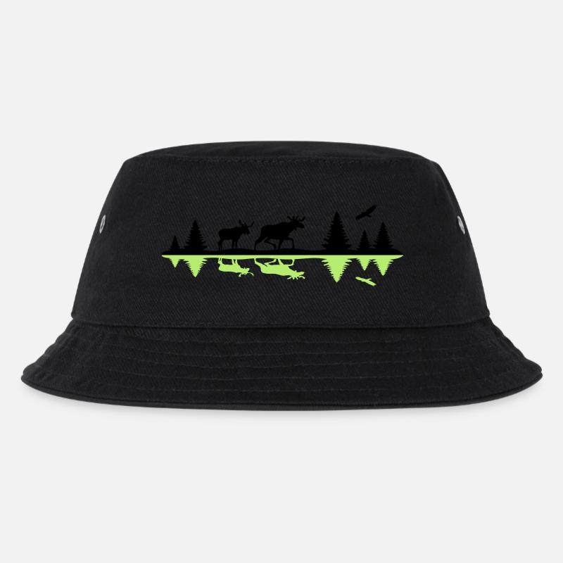 Landschaft - Schweden, Norwegen - Kinder Bucket Hat - Schwarz