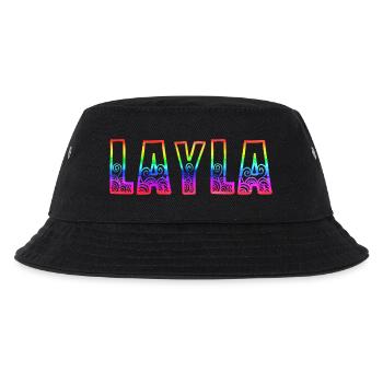 layla rs regenbogen - Kinder Bucket Hat - Schwarz - Vorne