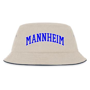 Mannheim Lettering Blue White - Kids’ Bucket Hat - ecru/navy - Front