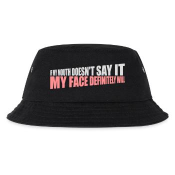 my face definitely will - Kinder Bucket Hat - Schwarz - Vorne