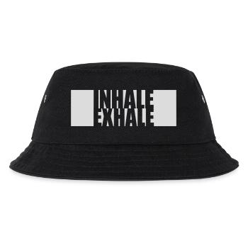 inhale exhale yoga Zitat - Kinder Bucket Hat - Schwarz - Vorne