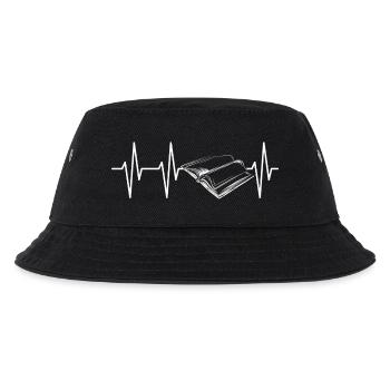 Heart Books Reading Symbol Pulse Book Reader icon - Kids’ Bucket Hat - black - Front